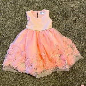 Nannette Label 3T Dress In Peach